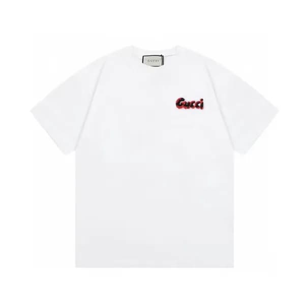 구찌 남/녀 크루넥 화이트 반팔티 - Unisex White Tshirts - guc048… - 1