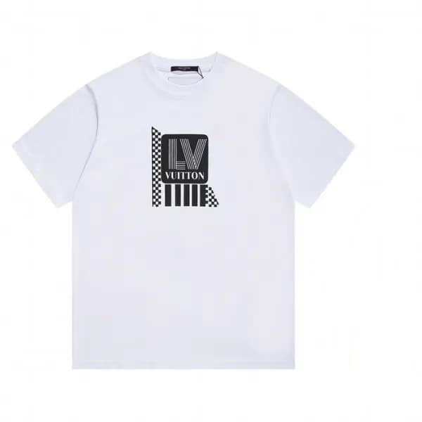루이비통 남성 화이트 크루넥 반팔티 - Mens White Tshirts - lou0510… - 1