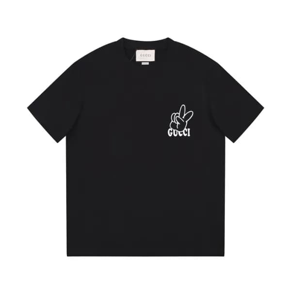 구찌 남/녀 블랙 크루넥 반팔티 - Gucci Unisex Black Tshirts - g… - 1