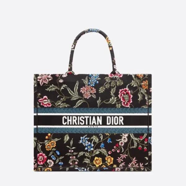 디올 남/녀 블랙 북토트 - Dior Unisex Black Book Tote - di31… - 1