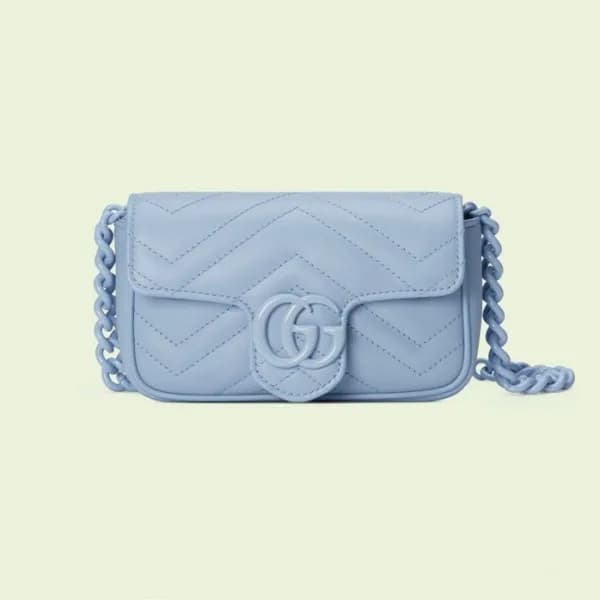구찌 여성 블루 마몬트백 - Gucci Womens Blue Marmont Bag - gu… - 1