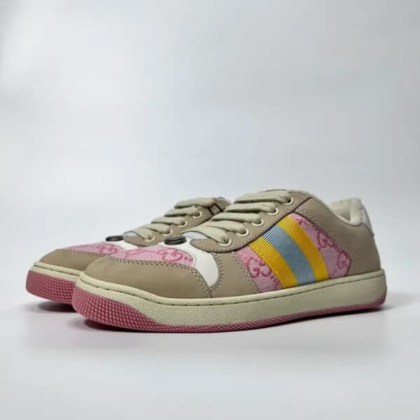 구찌 남/녀 핑크 스니커즈 - Gucci Unisex Pink Sneakers- gu639… - 1