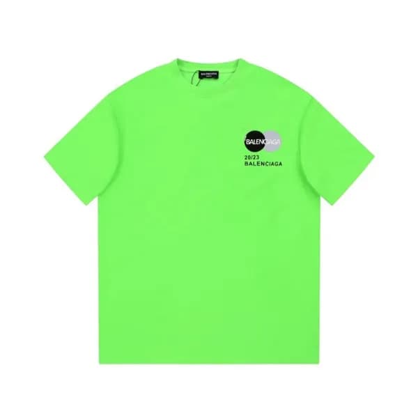 발렌시아가 남성 그린 크루넥 반팔티 - Balenciaga Mens Green Short … - 1