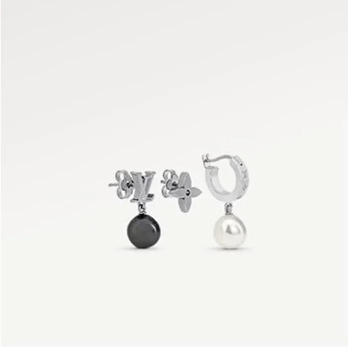 루이비통 여성 화이트 골드 이어링 - Louis vuitton Womens White Go… - 1
