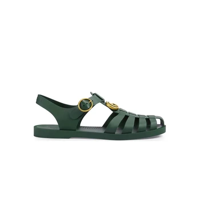 구찌 여성 러버 버클 그린 스트랩 샌들 【매장-100만원대】 - Gucci Womens G… - 1