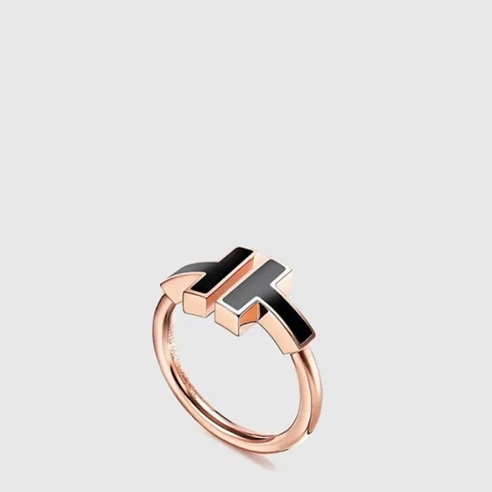 티파니 여성 오닉스 와이어 반지 - Tiffany Womens Onyx Wire Ring … - 1
