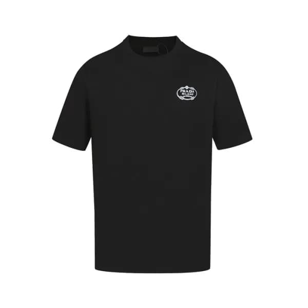 프라다 남성 블랙 반팔 티셔츠 - Prada Mens Black Tshirts - prc5… - 1