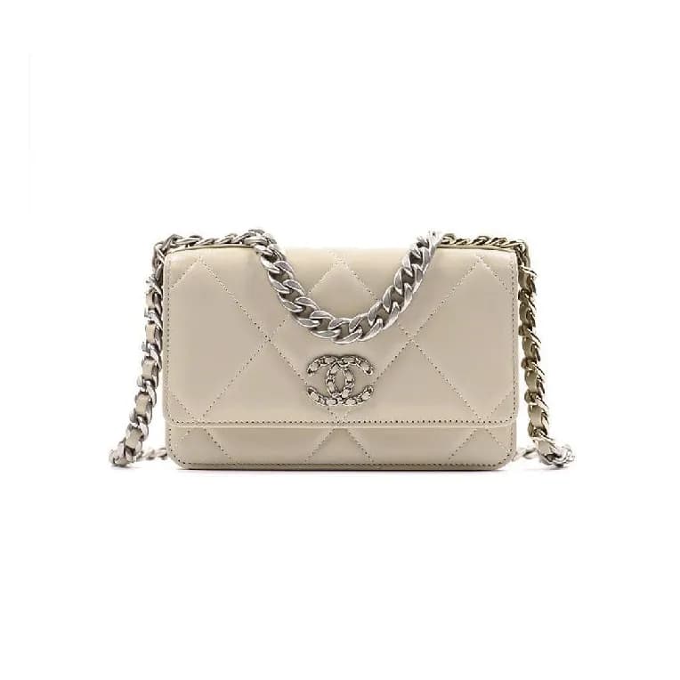 샤넬 19 woc 베이지 실버 - Chane 19 woc Bag - ch2702z - 1