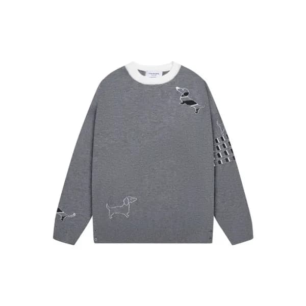 톰브라운 남성 라운드 니트 - Thom Browne Mens Round Knitwear -… - 1