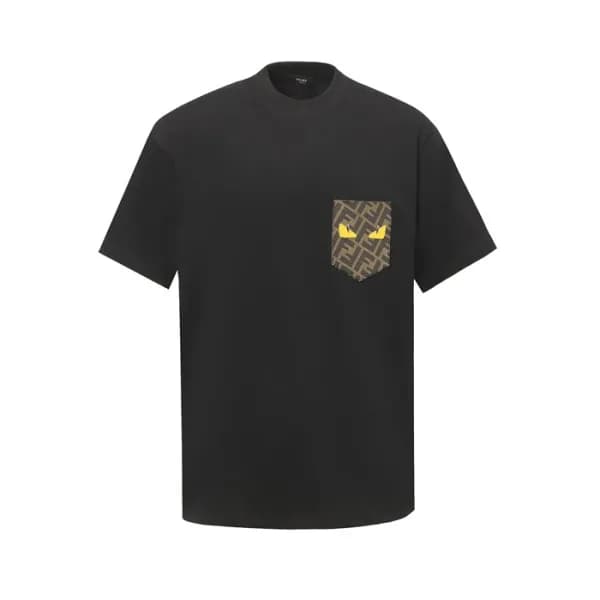 펜디 남성 라운드 반팔 티셔츠 - Fendi Mens Round Tshirt - fec66… - 1