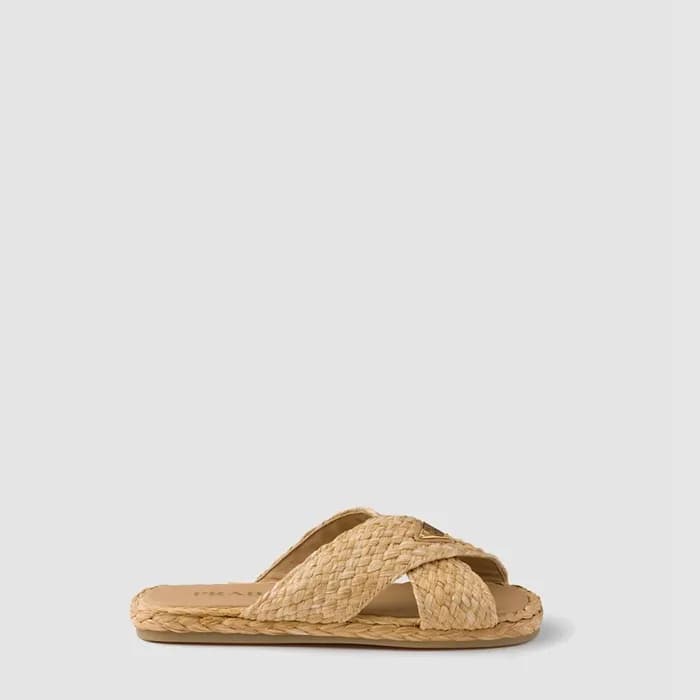 프라다 여성 라피아 슬라이드 - Prada Womens Raffia Slide - prs6… - 1