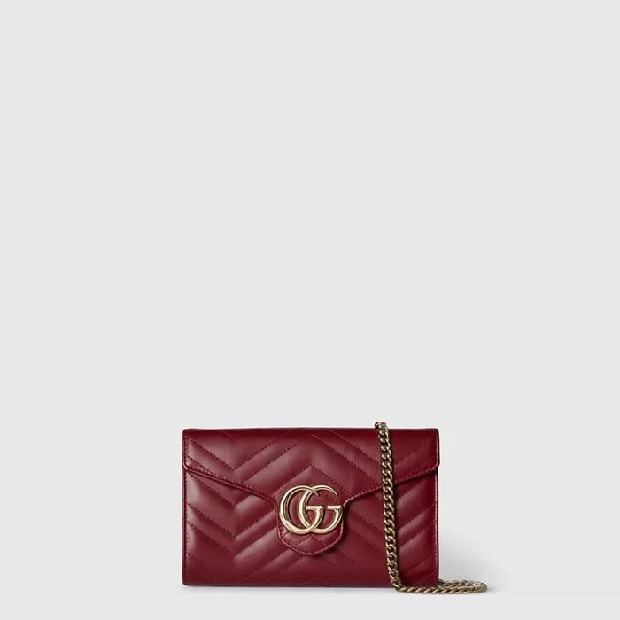 구찌 여성 GG 마몽 체인 지갑 - Gucci Womens GG Marmont Chain … - 1