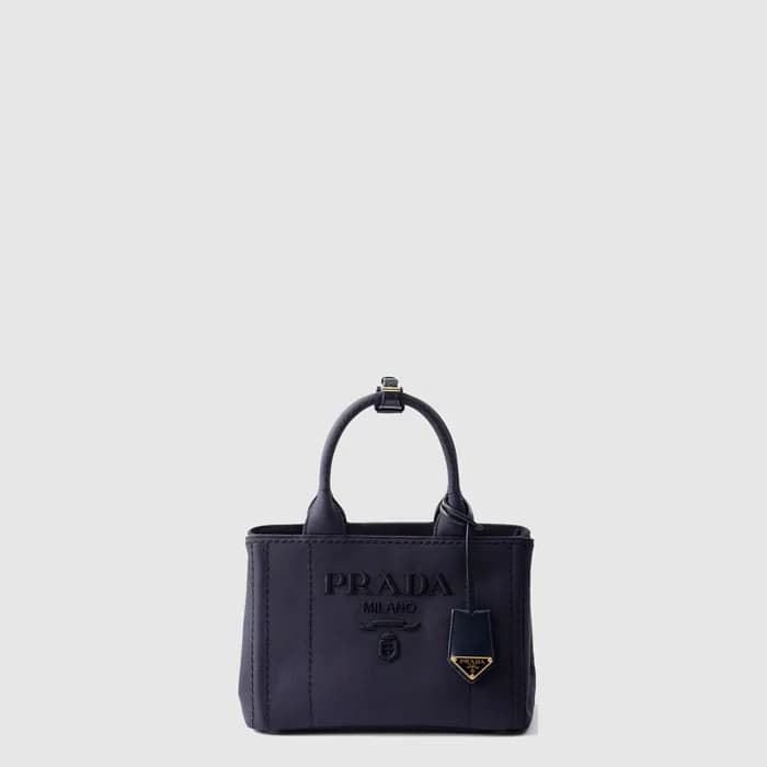 프라다 여성 스몰 코튼 캔버스 핸드백 1BG464 - Prada Womens Small C… - 1