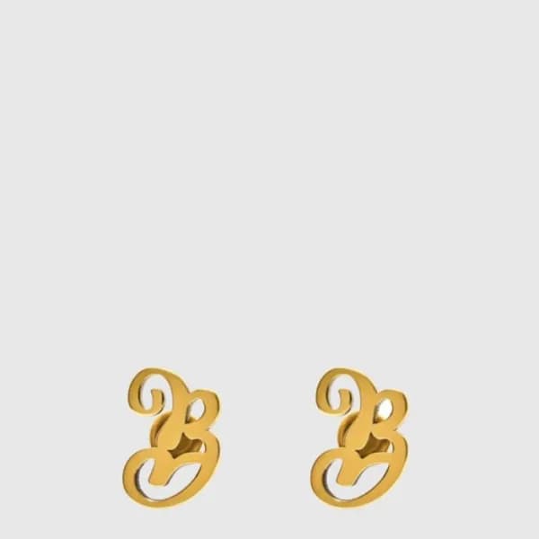 발렌시아가 남/녀 골드 이어링 - Balenciaga Unisex Gold Earring … - 1