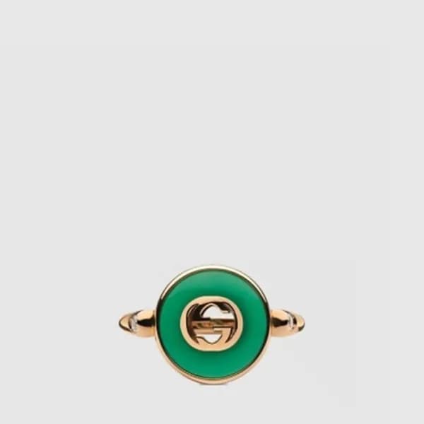 구찌 남성 다이애그널 인터로킹 G 반지 - Gucci Mens Diagonal Interl… - 1