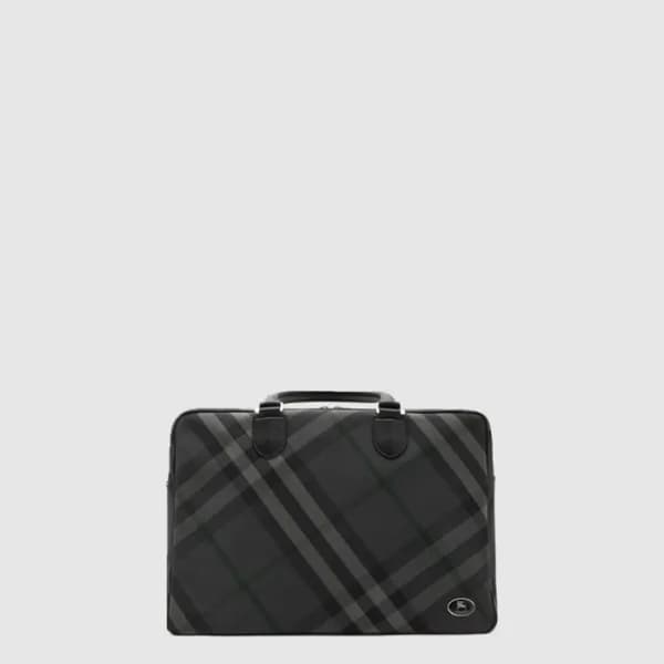 버버리 남성 그리드 브리프케이스 - Burberry Mens Grid Briefcase -… - 1