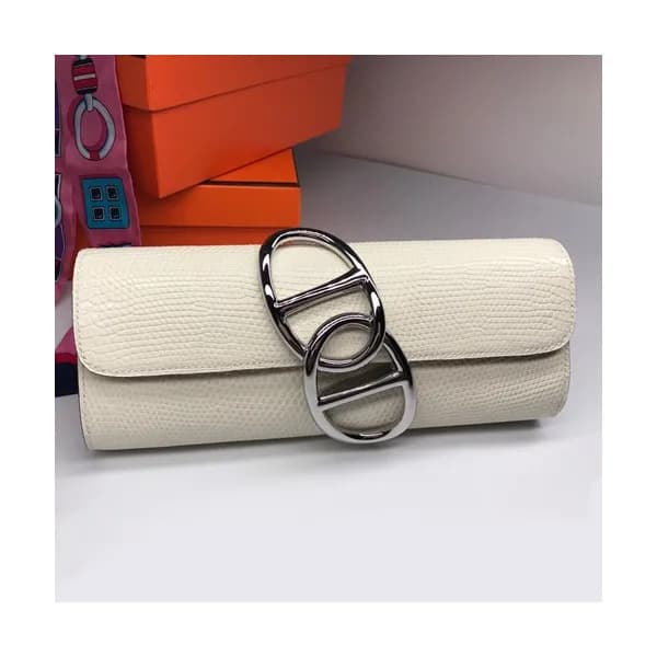 Hermes Egee Crocodile Leather Clutch Bag - 에르메스 에… - 1