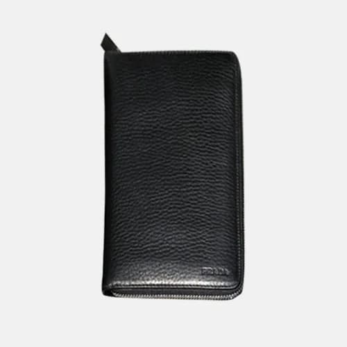 Prada 2018 Mens Saffiano Leather Zippy Long Purse … - 1