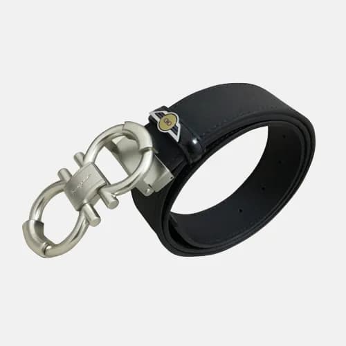 Salvatore Ferragamo 2019 Mens Gancini Buckle Leath… - 1
