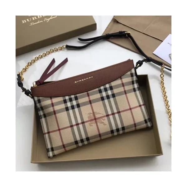 Burberry 2019 House Check Clutch Shoulder Cross Ba… - 1