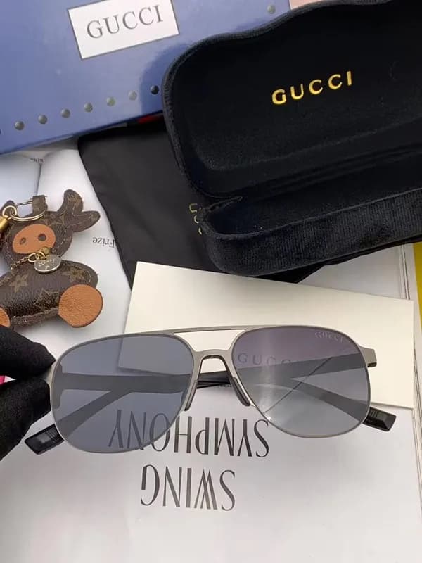 Gucci 2023 Mm Trendy Metal Frame Sunglasses - 구찌 남… - 1