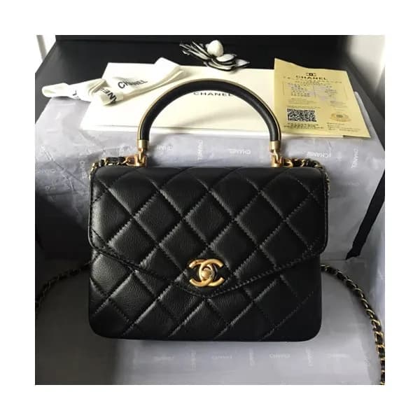 Chanel 2019 Leather Chain Shoulder Cross Bag ,19C… - 1