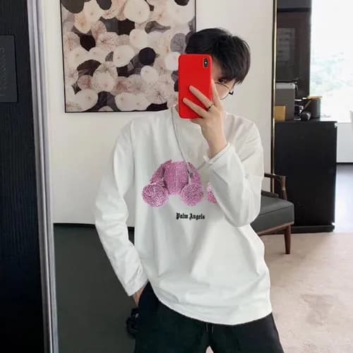 Palm Angels 2019 Mens Logo Cotton Long T Shirt -… - 1