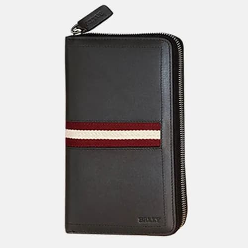 Bally 2019 Mens Leather Zip Round Wallet - 발리 남성용 … - 1