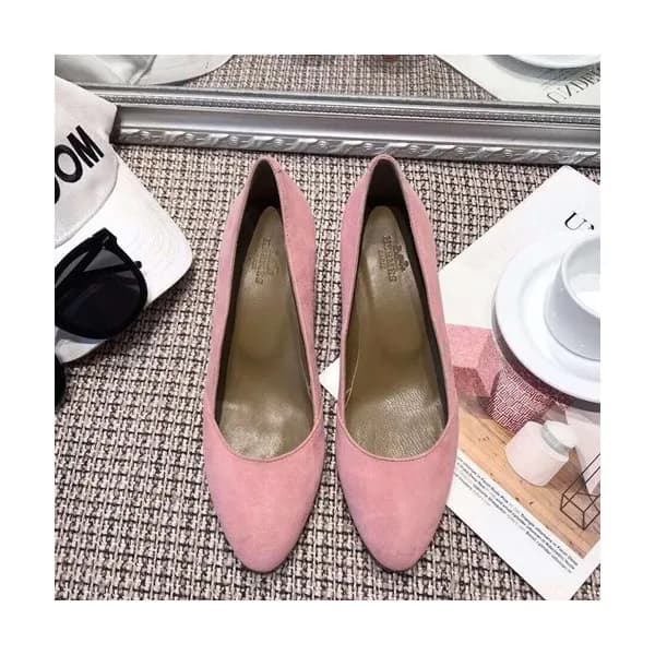 Hermes 2019 Ladies Suede Pumps Middle Heel - 에르메스 … - 1
