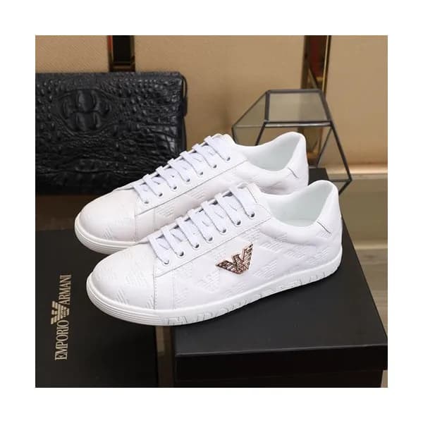 Armani 2020 Mens Leather Sneakers - 알마니 2020 남성용 … - 1