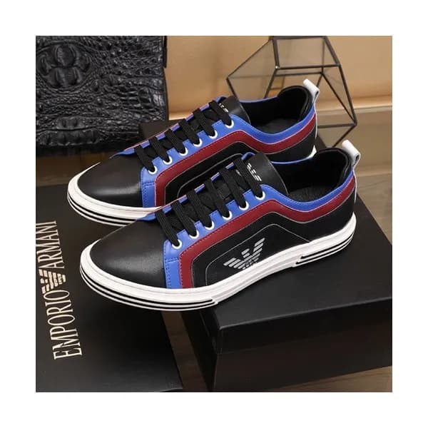 Armani 2020 Mens Leather Sneakers - 알마니 2020 남성용 … - 1