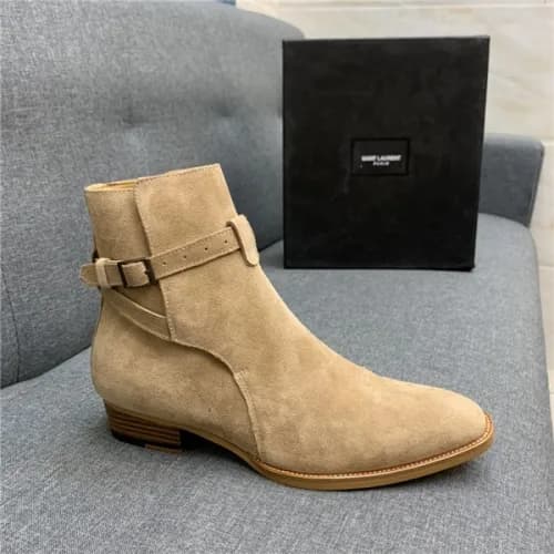 Saint Laurent 2020 Men's Leather Ankle Boots -… - 1