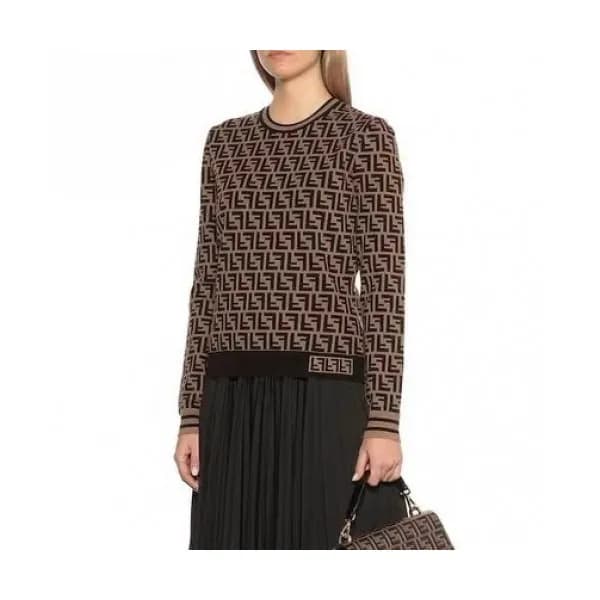 [펜디]Fendi 2020 Womens Logo Crew-neck Wool Sweaters… - 1