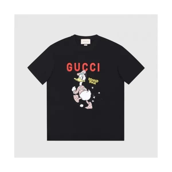 Gucci Mm/Wm Logo Short Sleeved Tshirts Black - 구찌… - 1