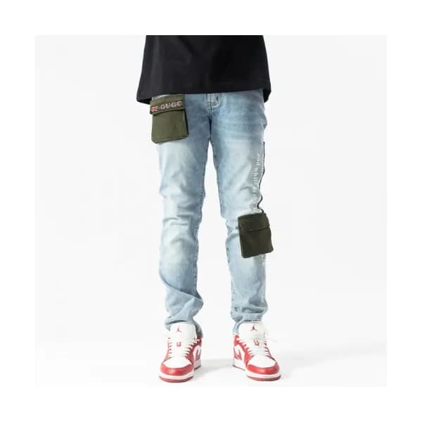 Gucci Mens Casual Classic Denim Jeans Blue - 구찌 2… - 1