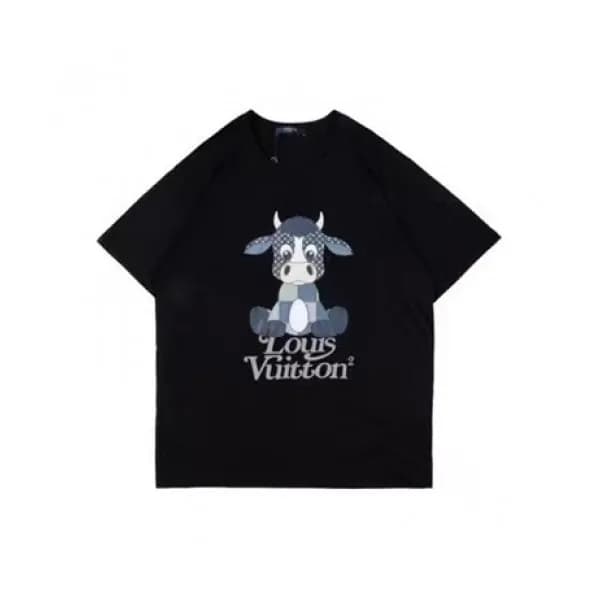 Louis vuitton Mm/Wm Logo Short Sleeved Tshirts Bl… - 1