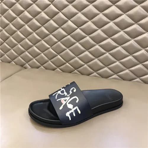Versace 2021 Men's Leather Slipper,VERS0573 - … - 1