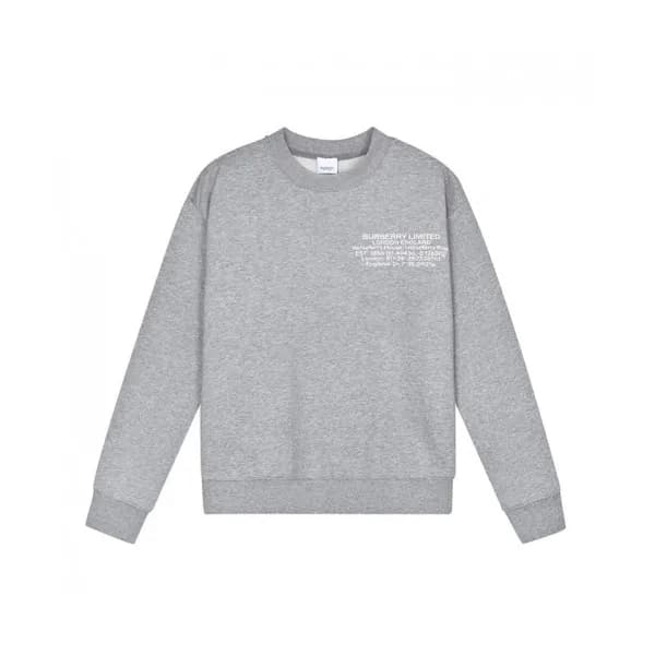 Burberry Mens Logo Casual Cotton Tshirts Gray - 버… - 1