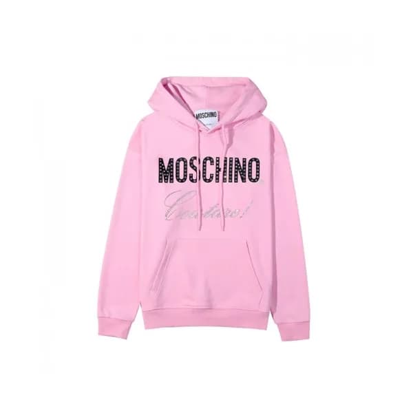 Moschino Womens Teddy Bear Cotton Hoodie Pink - 모… - 1