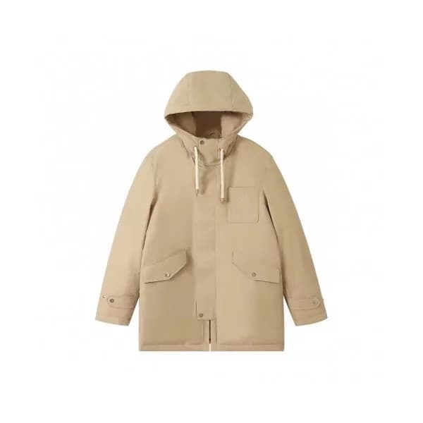 Loewe Mens Logo Casual Duck-down Jackets Beige - … - 1