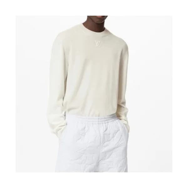 Louis vuitton Mens Casual Wool Sweaters Ivory - 루… - 1