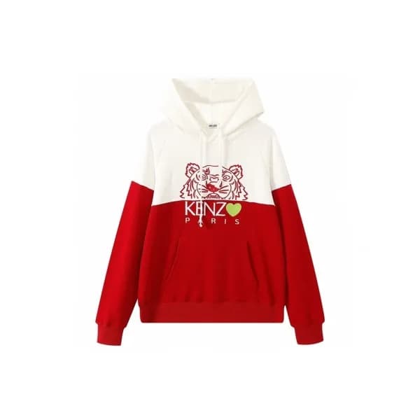 Kenzo Mm/Wm Signature Tiger Cotton Hoodie Red - 겐조… - 1