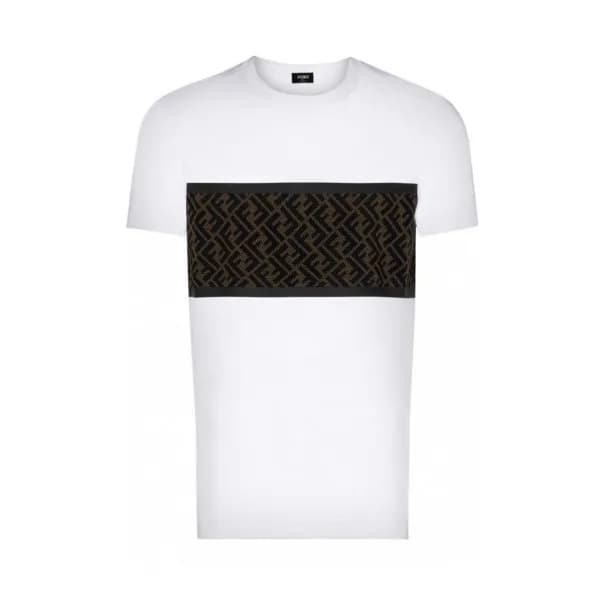 펜디 남성 크루넥 화이트 반팔티 - Mens White Tshirts - fen01153x - 1