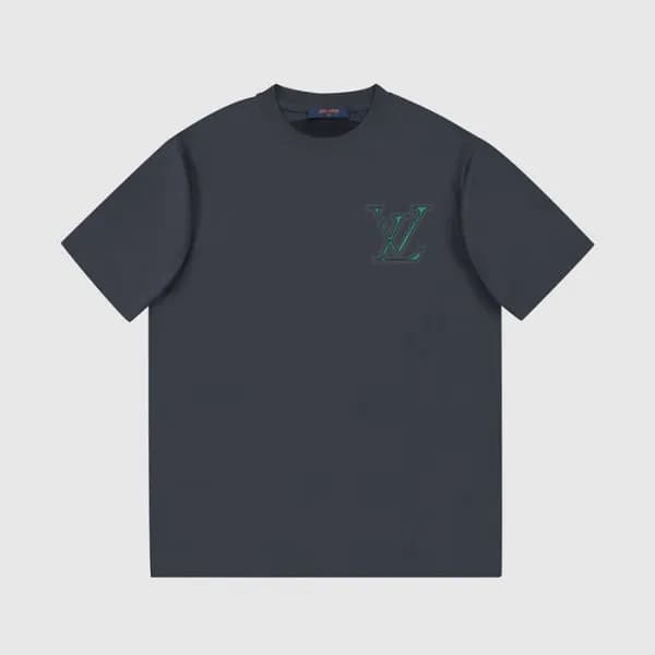 루이비통 남성 블랙 크루넥 반팔티 - Mens Black Tshirts - lou04121… - 1