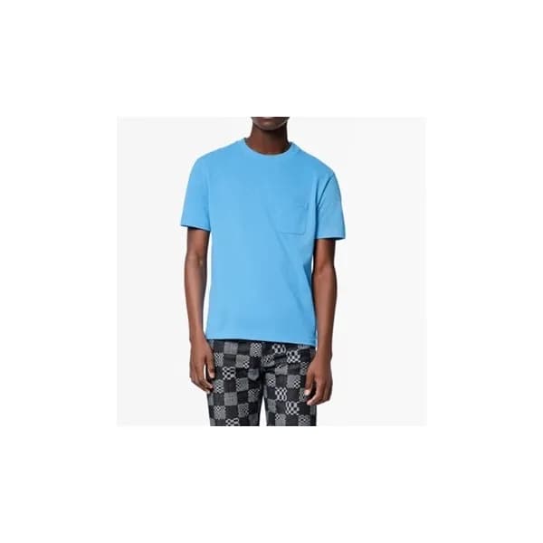 루이비통 남성 블루 크루넥 반팔티 - Mens Blue Tshirts - lou04159… - 1