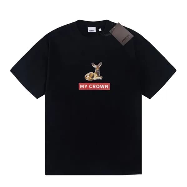 버버리 남성 블랙 크루넥 반팔티 - Mens Black Tshirts - Bur04291x - 1