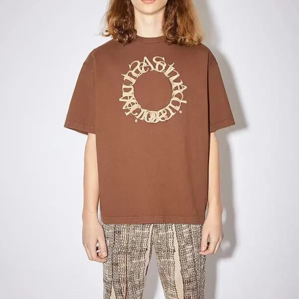 아크네 남/녀 카멜 크루넥 반팔티 - Unisex Camel Tshirts - ane014… - 1