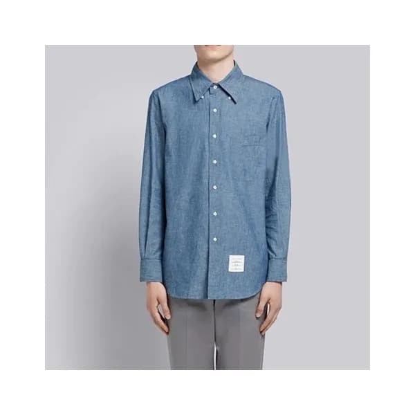 톰브라운 클래식 남성 블루 셔츠 - Mens Blue Tshirts - tom0576x - 1