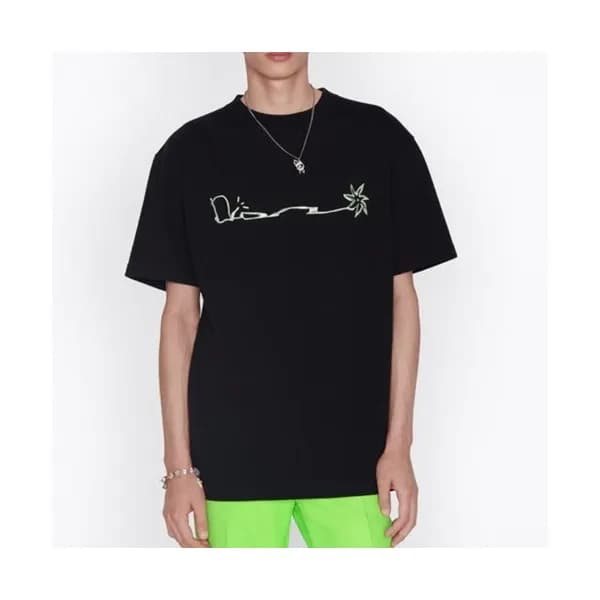 디올 남성 블랙 크루넥 반팔티 - Mens Black Tshirts - dio02023x - 1
