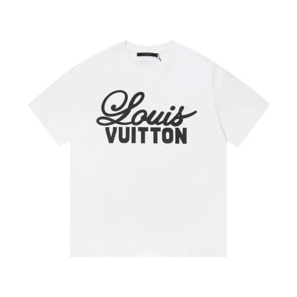 루이비통 남성 화이트 크루넥 반팔티 - Mens White Tshirts - lou0519… - 1